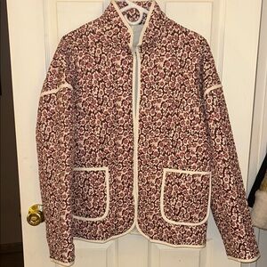 Free People Floral Jacket - Red and White